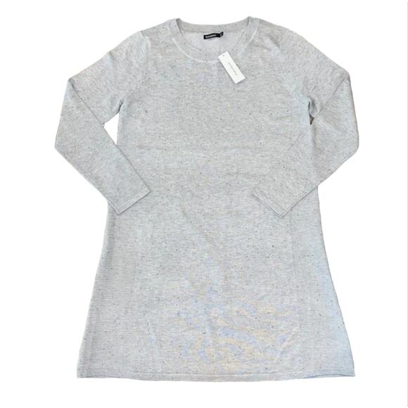NWT Francesca's Collections Solutions! Grey Knit Sweater Dress/Tunic - Picture 1 of 7